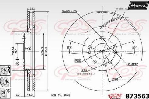 Maxtech 873563.6980 - Bremžu diski autodraugiem.lv