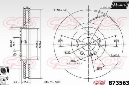 Maxtech 873563.6060 - Bremžu diski autodraugiem.lv