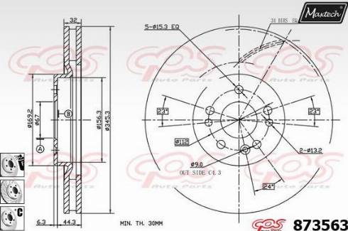 Maxtech 873563.6880 - Bremžu diski autodraugiem.lv