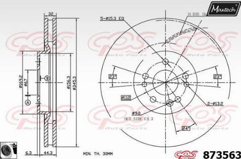 Maxtech 873563.0060 - Bremžu diski autodraugiem.lv