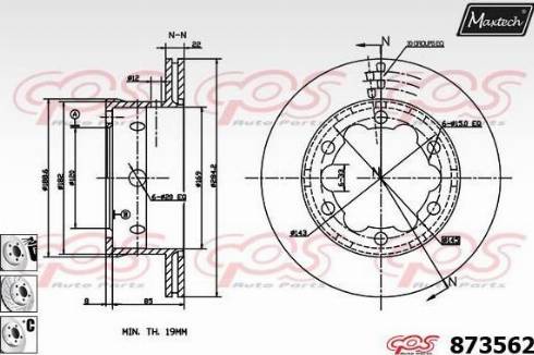 Maxtech 873562.6980 - Bremžu diski autodraugiem.lv