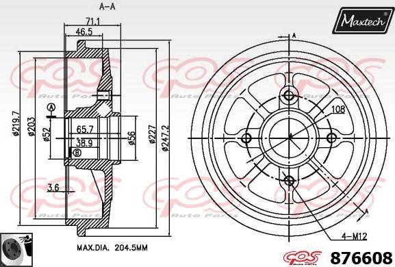 Maxtech 873509 - Bremžu diski autodraugiem.lv