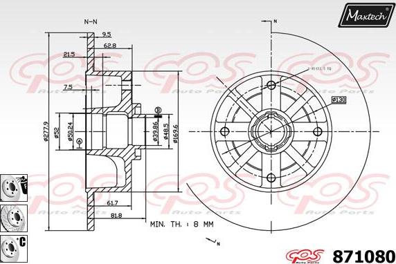 Maxtech 875358 - Bremžu diski autodraugiem.lv