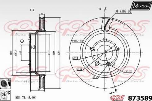 Maxtech 873589.6060 - Bremžu diski autodraugiem.lv