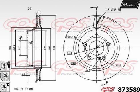 Maxtech 873589.6880 - Bremžu diski autodraugiem.lv