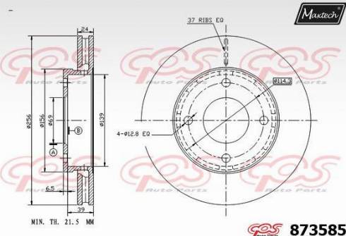 Maxtech 873585.0000 - Bremžu diski autodraugiem.lv