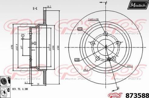 Maxtech 873588.6060 - Bremžu diski autodraugiem.lv