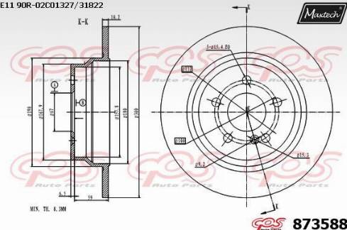 Maxtech 873588.0000 - Bremžu diski autodraugiem.lv