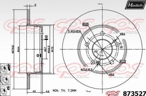 Maxtech 873527.6880 - Bremžu diski autodraugiem.lv