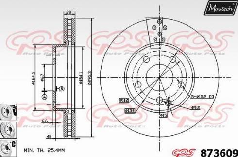 Maxtech 873609.6980 - Bremžu diski autodraugiem.lv