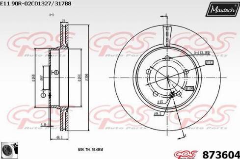 Maxtech 873604.0060 - Bremžu diski autodraugiem.lv