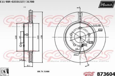 Maxtech 873604.0080 - Bremžu diski autodraugiem.lv