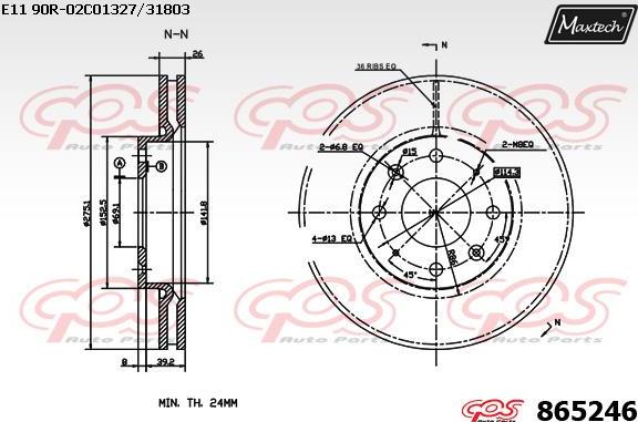 Maxtech 873605 - Bremžu diski autodraugiem.lv