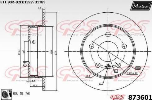 Maxtech 873601.0060 - Bremžu diski autodraugiem.lv