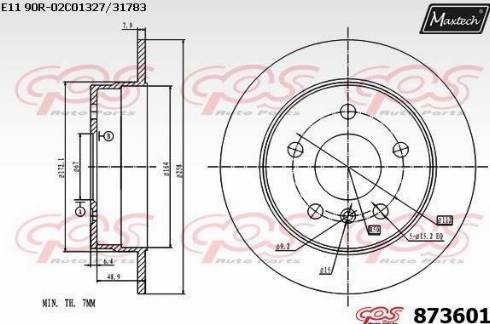 Maxtech 873601.0000 - Bremžu diski autodraugiem.lv