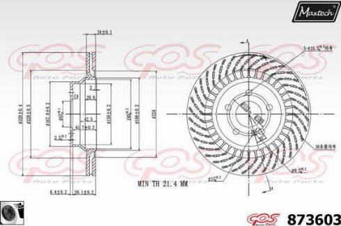 Maxtech 873603.0060 - Bremžu diski autodraugiem.lv