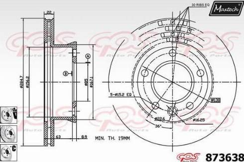 Maxtech 873638.6880 - Bremžu diski autodraugiem.lv