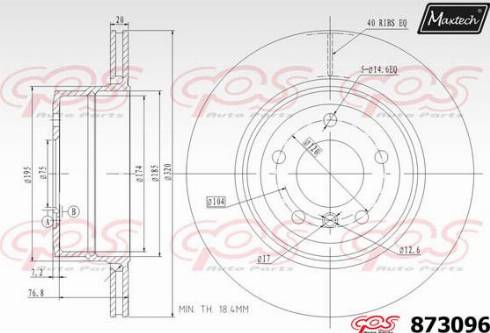 Maxtech 873096.0000 - Bremžu diski autodraugiem.lv