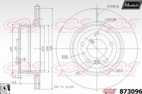 Maxtech 873096.0080 - Bremžu diski autodraugiem.lv