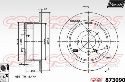 Maxtech 873090.6060 - Bremžu diski autodraugiem.lv