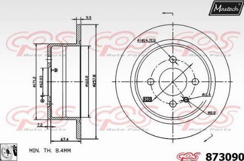 Maxtech 873090.0080 - Bremžu diski autodraugiem.lv