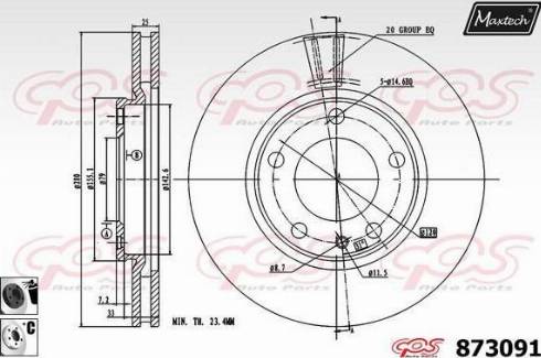 Maxtech 873091.6060 - Bremžu diski autodraugiem.lv