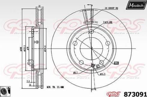 Maxtech 873091.0060 - Bremžu diski autodraugiem.lv