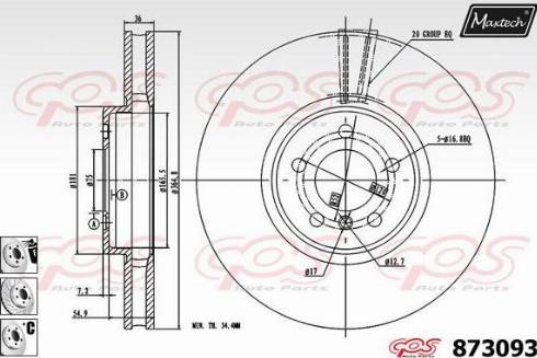 Maxtech 873093.6980 - Bremžu diski autodraugiem.lv