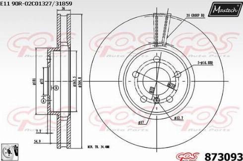 Maxtech 873093.0080 - Bremžu diski autodraugiem.lv