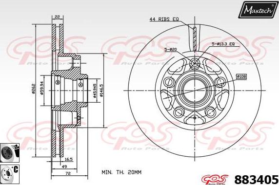 Maxtech 873093 - Bremžu diski autodraugiem.lv