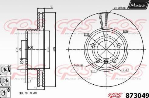 Maxtech 873049.6980 - Bremžu diski autodraugiem.lv