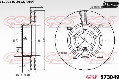 Maxtech 873049.0000 - Bremžu diski autodraugiem.lv