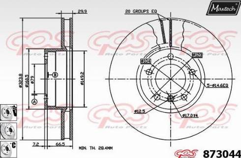 Maxtech 873044.6980 - Bremžu diski autodraugiem.lv