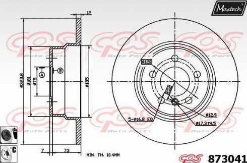 Maxtech 873041.6060 - Bremžu diski autodraugiem.lv