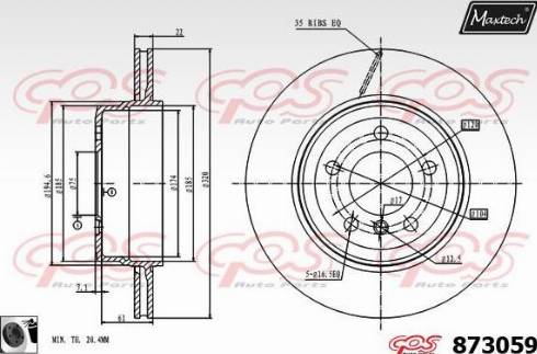 Maxtech 873059.0060 - Bremžu diski autodraugiem.lv