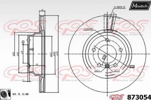 Maxtech 873054.0060 - Bremžu diski autodraugiem.lv