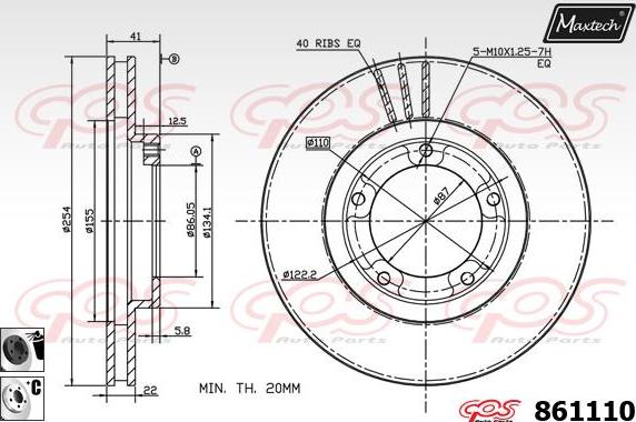 Maxtech 873050 - Bremžu diski autodraugiem.lv