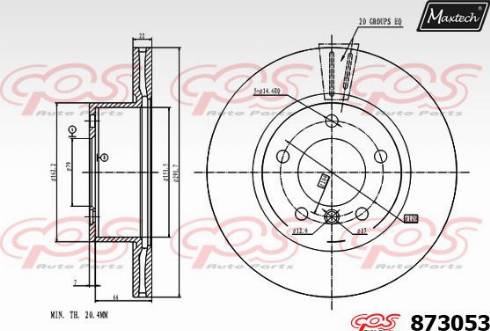 Maxtech 873053.0000 - Bremžu diski autodraugiem.lv