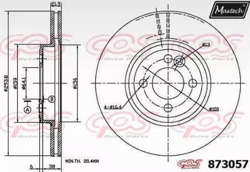 Maxtech 873057.6980 - Bremžu diski autodraugiem.lv