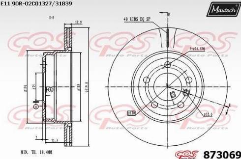 Maxtech 873069.0000 - Bremžu diski autodraugiem.lv