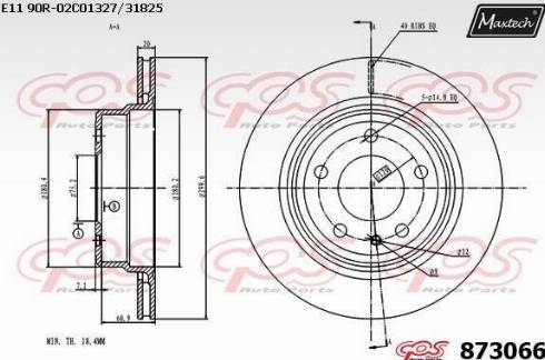 Maxtech 873066.0000 - Bremžu diski autodraugiem.lv