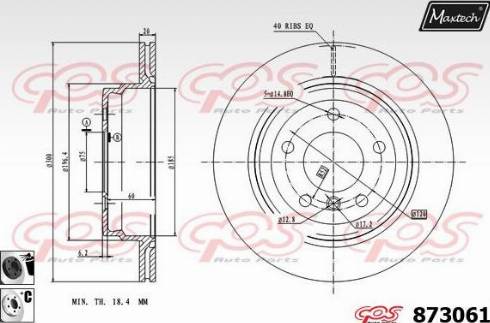 Maxtech 873061.6060 - Bremžu diski autodraugiem.lv