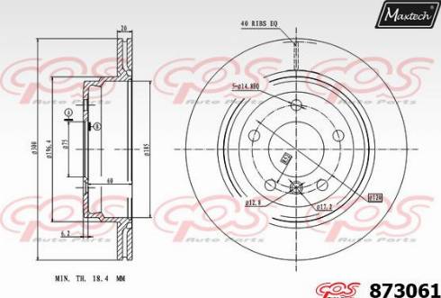 Maxtech 873061.0000 - Bremžu diski autodraugiem.lv