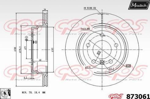 Maxtech 873061.0080 - Bremžu diski autodraugiem.lv