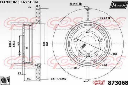 Maxtech 873068.0060 - Bremžu diski autodraugiem.lv