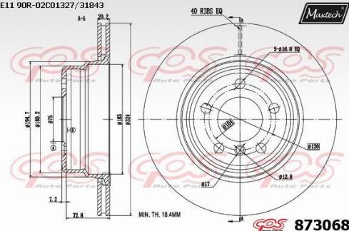 Maxtech 873068.0000 - Bremžu diski autodraugiem.lv