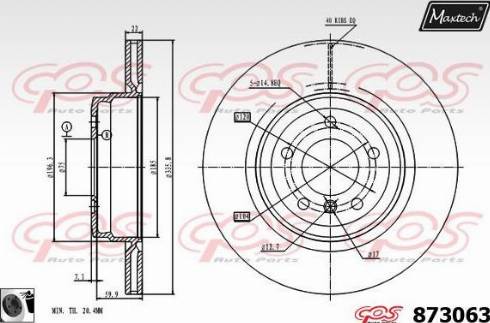 Maxtech 873063.0060 - Bremžu diski autodraugiem.lv