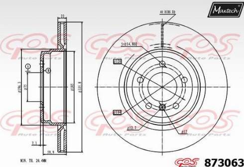 Maxtech 873063.0000 - Bremžu diski autodraugiem.lv