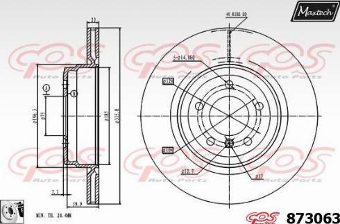 Maxtech 873063.0080 - Bremžu diski autodraugiem.lv