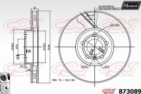 Maxtech 873089.0360 - Bremžu diski autodraugiem.lv